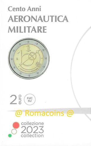 Coincard 2 Euros Commémorative Italie 2023 Aviation Militaire