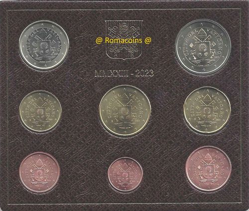 Vatican Bu Set 2023 with Pope's Coat of Arms Euro New
