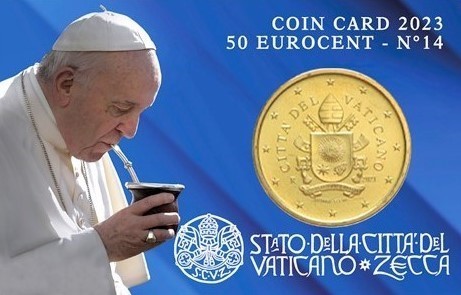 Coincard Vaticano 2023 50 cc Stemma Papa Francesco