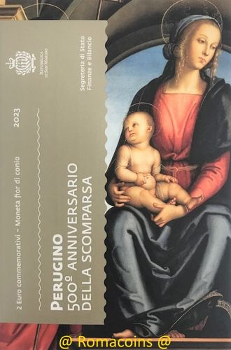 2 Euros Conmemorativos San Marino 2023 Pietro Perugino