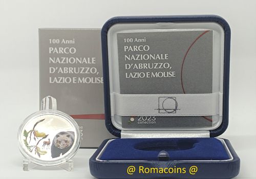 5 Euro Silber Italien 2023 Nationalpark Abruzzen St.