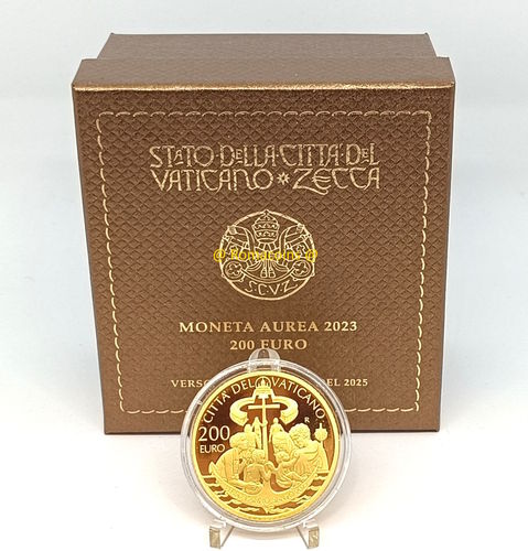 200 Euro Vaticano 2023 Oro Fondo Specchio Proof