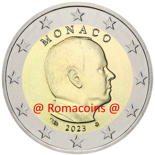 2 Euros Monaco 2023 Pièce Non Circulée Unc.