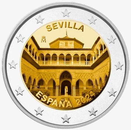 2 Euro Commemorative Coin 2024 Spain Seville Cathedral